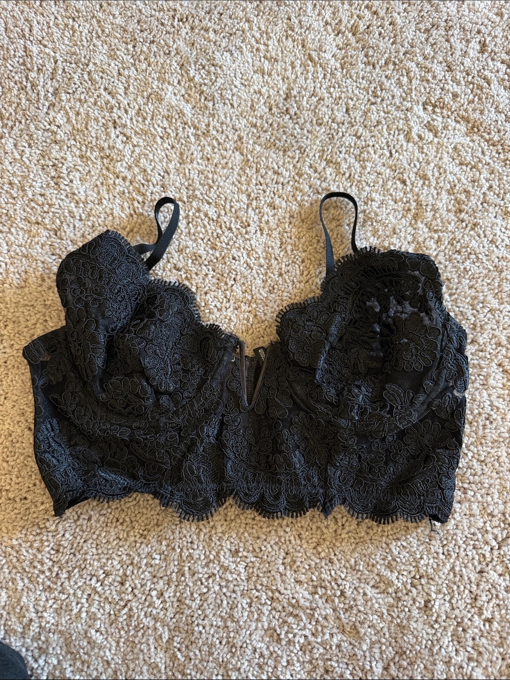 Black Lace Longline Bra